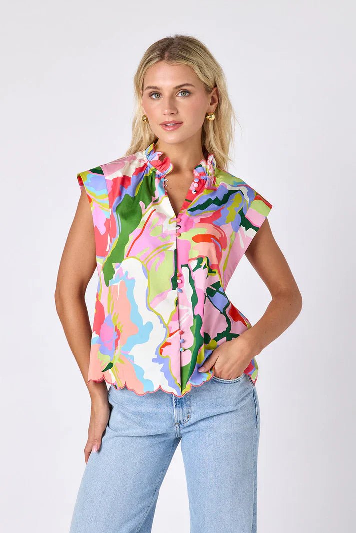 Crosby Fritzy Top - Capri by Sunset & Co.