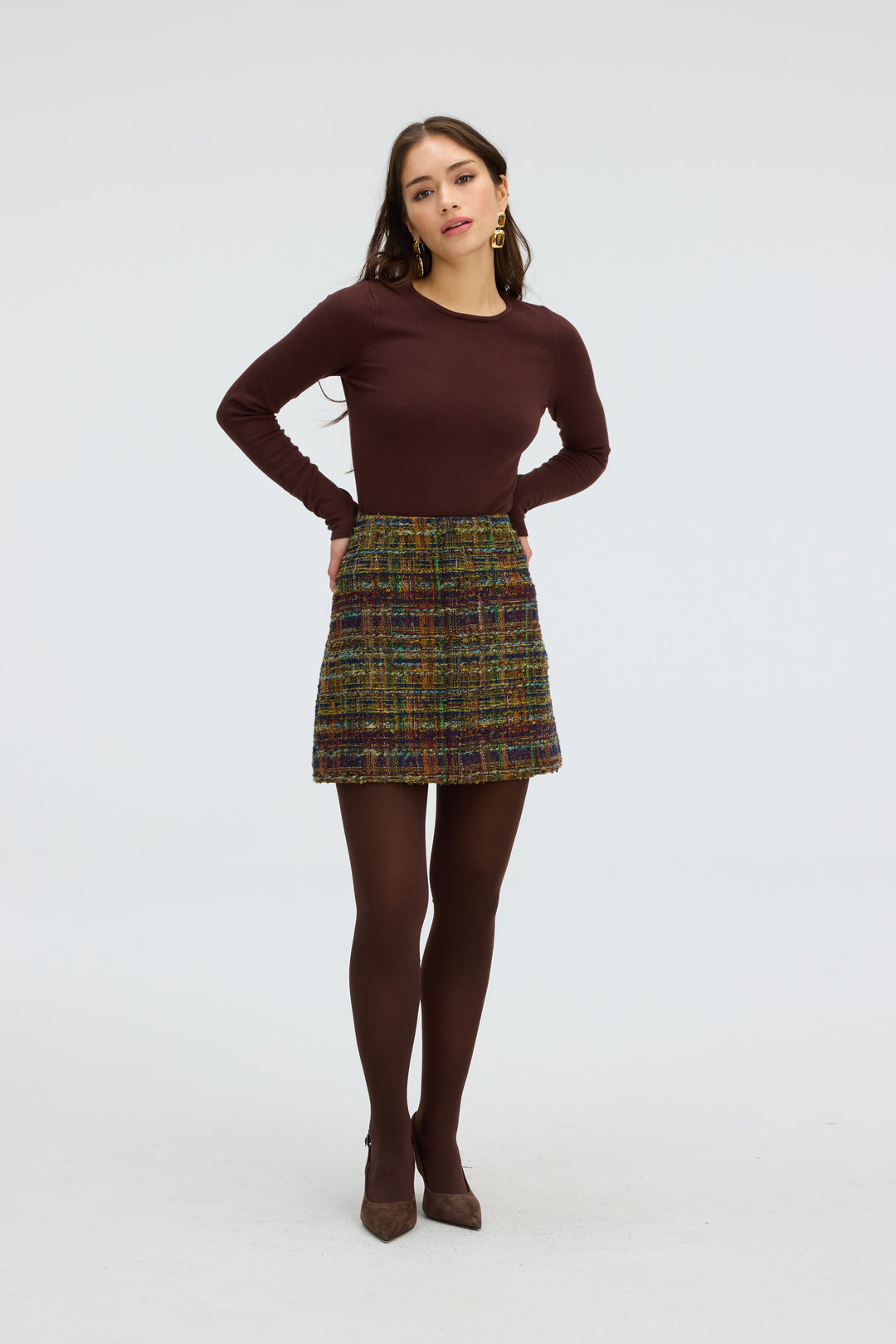 Allison New York Rosie Tweed Skirt