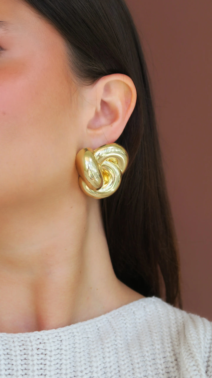 Accessory Concierge Golden Knot Studs - Capri by Sunset & Co.