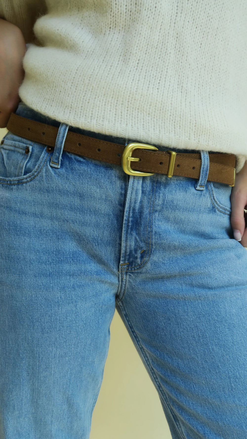 Accessory Concierge Sleek Sueded Belt - Capri by Sunset & Co.