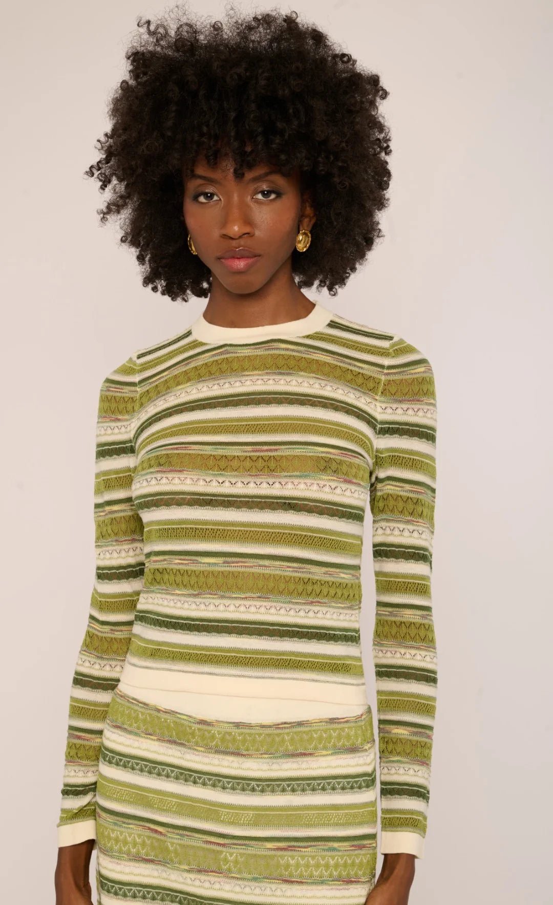 Love the Label Andrea Space Dyed Knit Top - Capri by Sunset & Co.