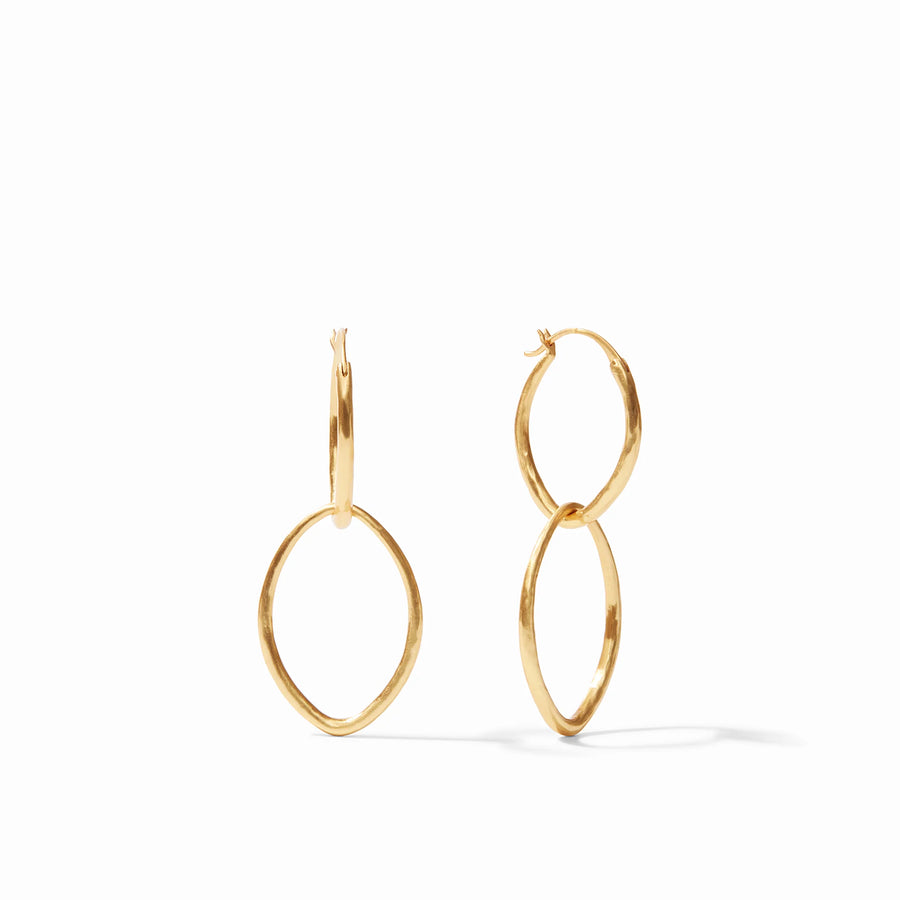 Fleur-de-Lis 2-in-1 Gold Earrings