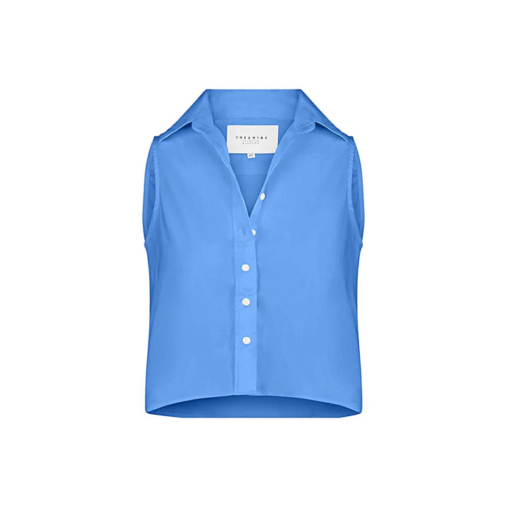 The Shirt The Boxy Cropped Sleeveless Shirt - Capri by Sunset & Co.