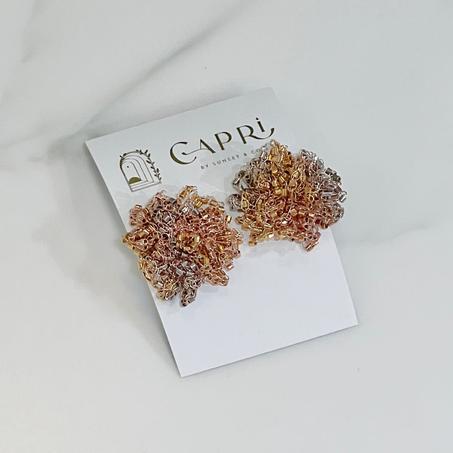 Lavish Jewelry Crochet Flower Stud Earrings