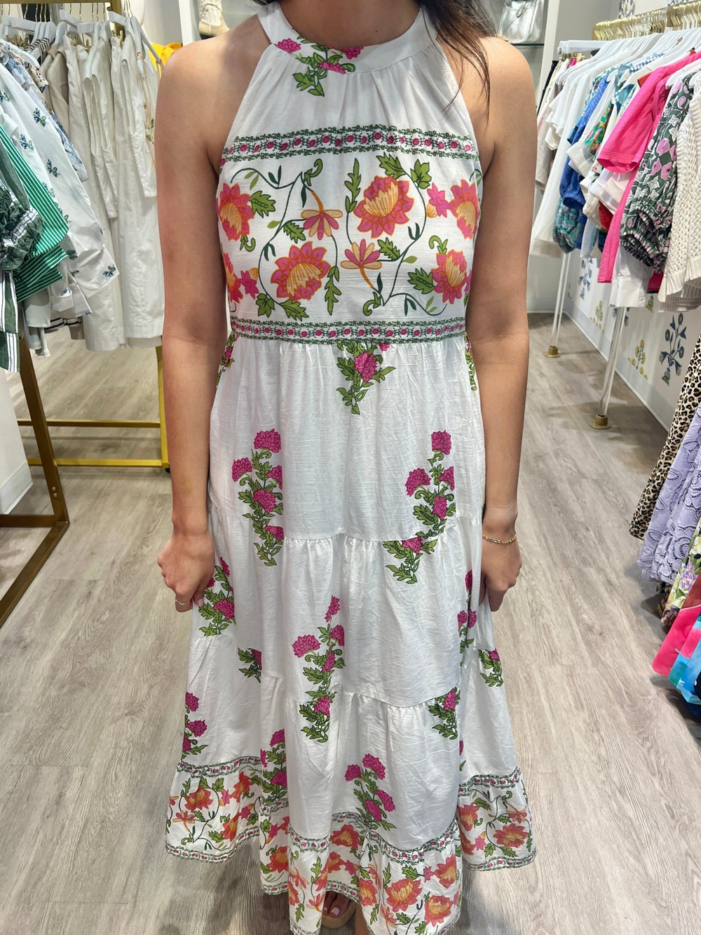 THML Halter Neck Maxi Dress - Capri by Sunset & Co.