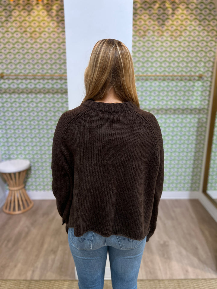 Wooden Ships Chunky Star Crew Sweater