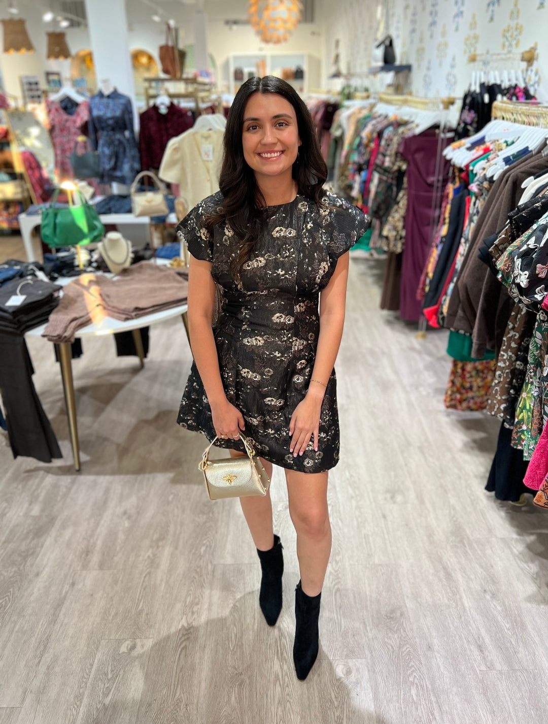 THML Short Sleeve Textured Dress - Capri by Sunset & Co.