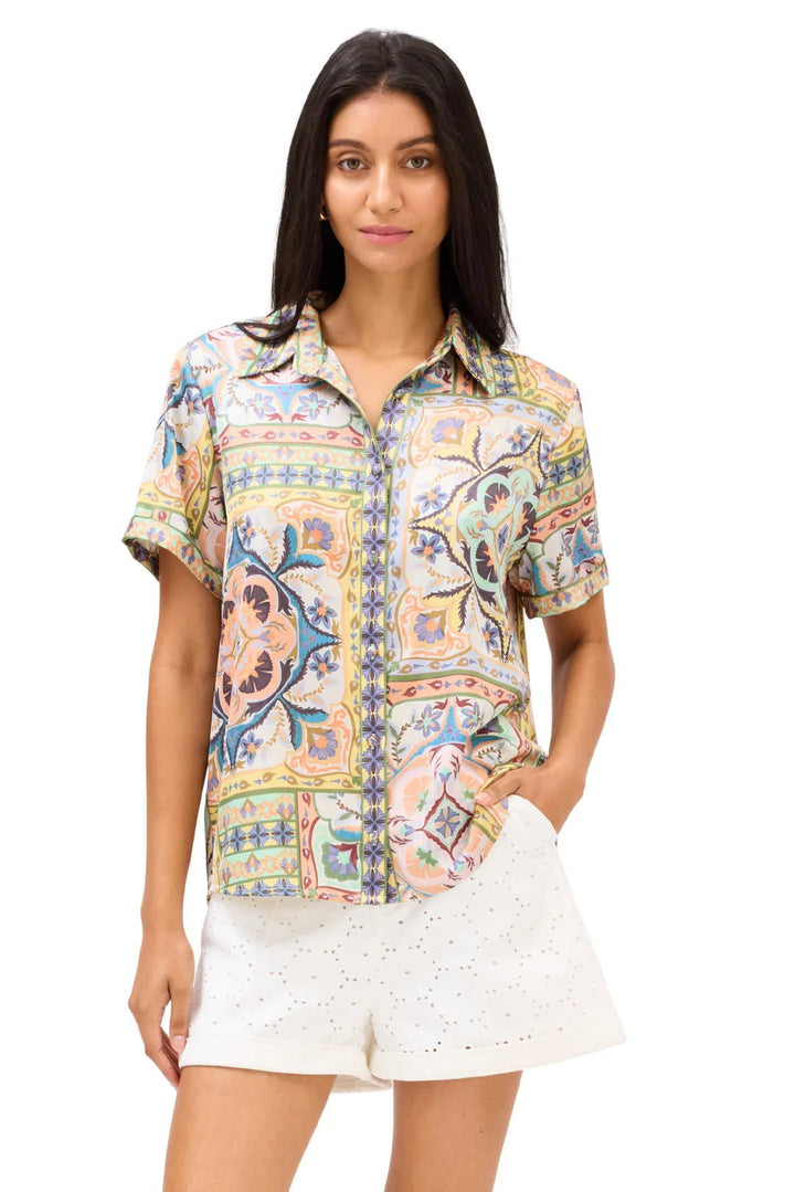 ALLISON New York Gemma Button Down - Capri by Sunset & Co.