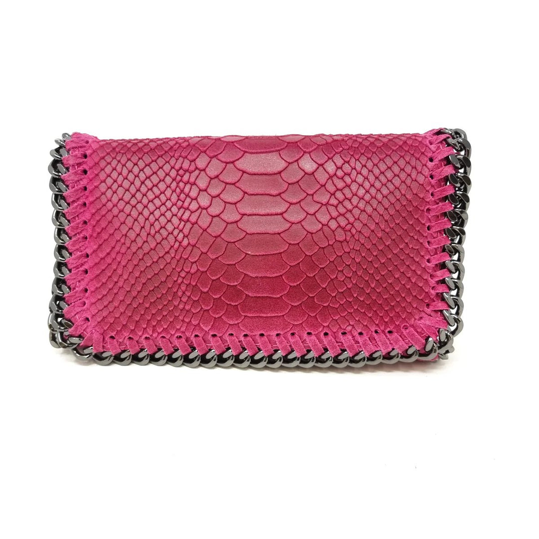 German Fuentes Leather Crossbody Clutch - Hot Pink - Capri by Sunset & Co.