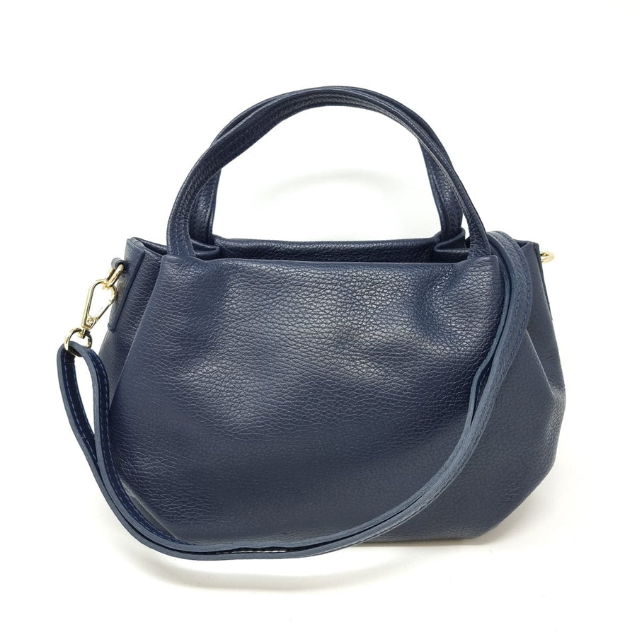 Leather Bag - Navy Blue