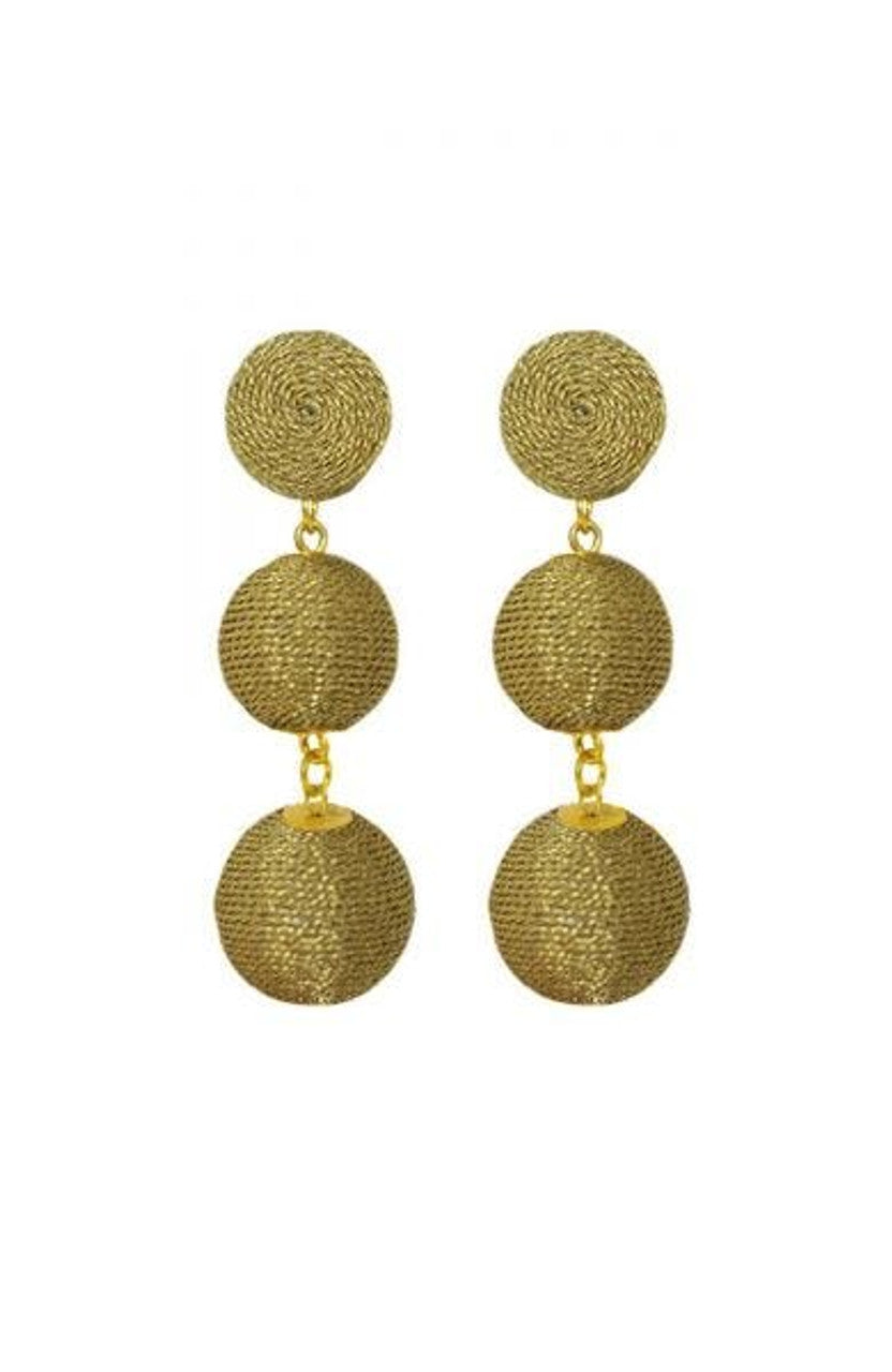 Mali Gold-thread Drop Earrings