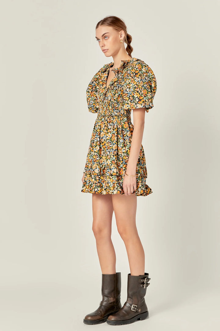 English Factory Plunge Mini Dress - Capri by Sunset & Co.