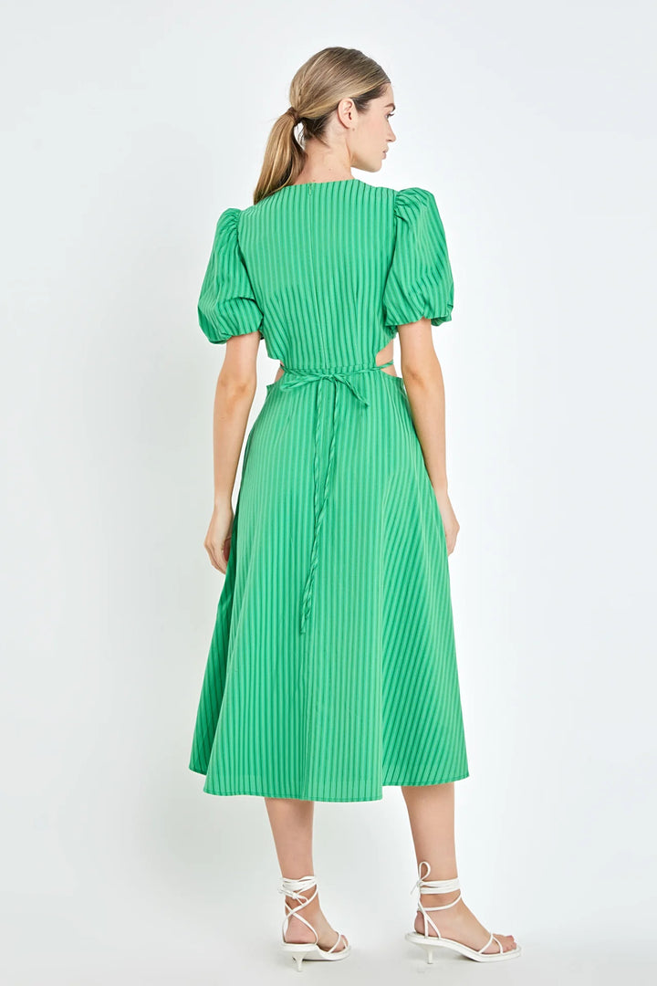 English Factory Striped Cutout Maxi Dress - Capri by Sunset & Co.