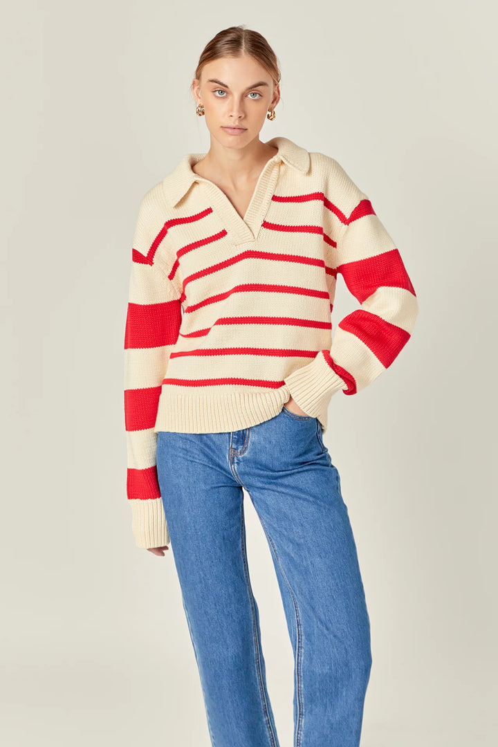 English Factory Striped Sweater