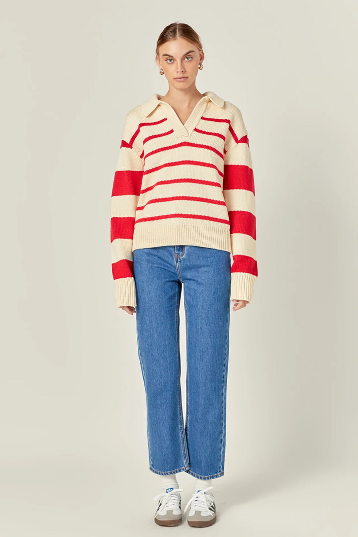 English Factory Striped Sweater