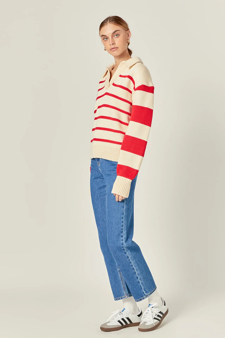 English Factory Striped Sweater