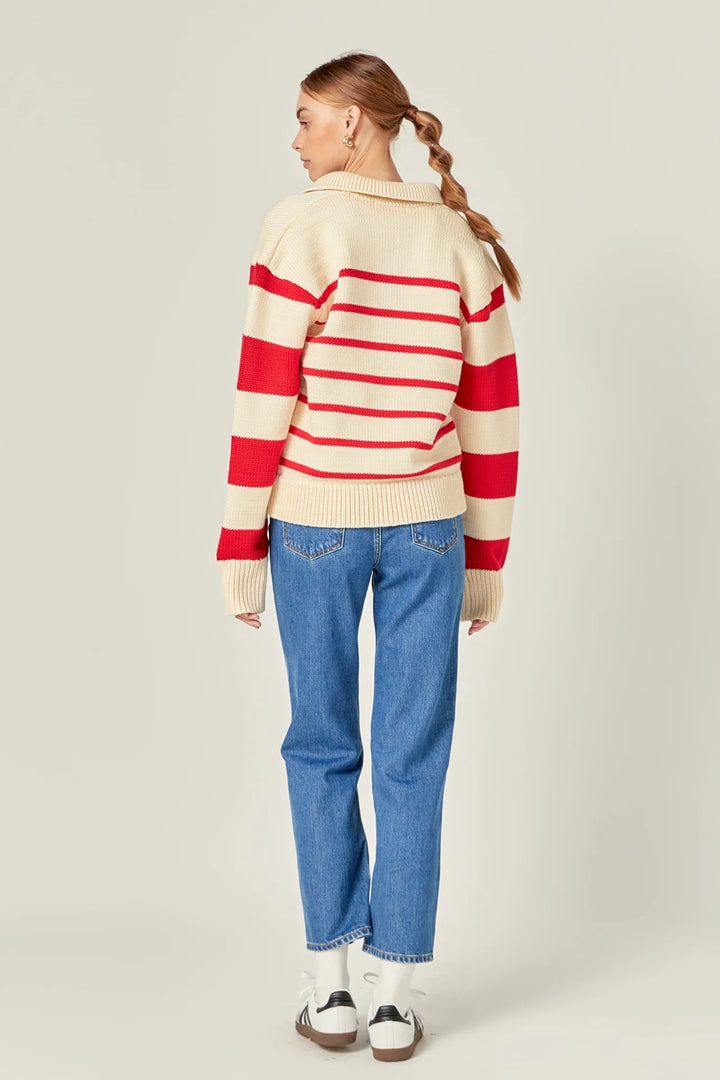 English Factory Striped Sweater