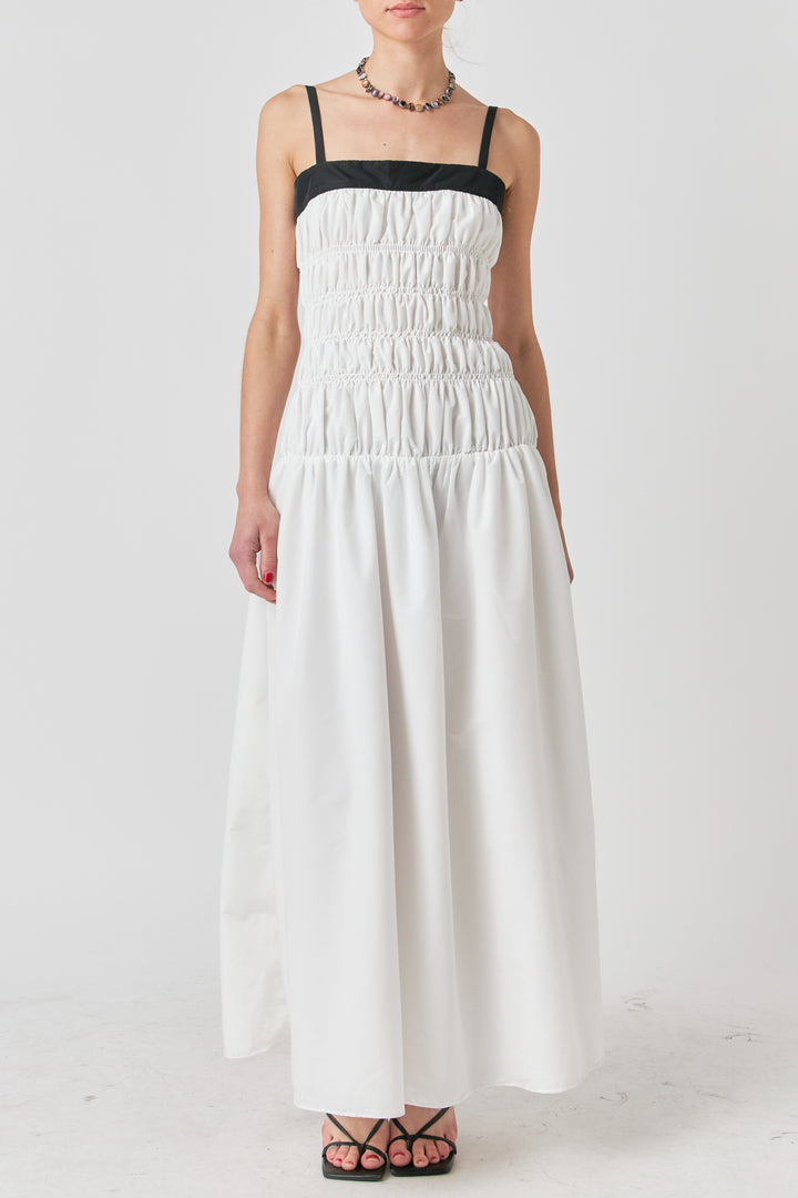 Endless Rose Smocked Taffeta Maxi Dress