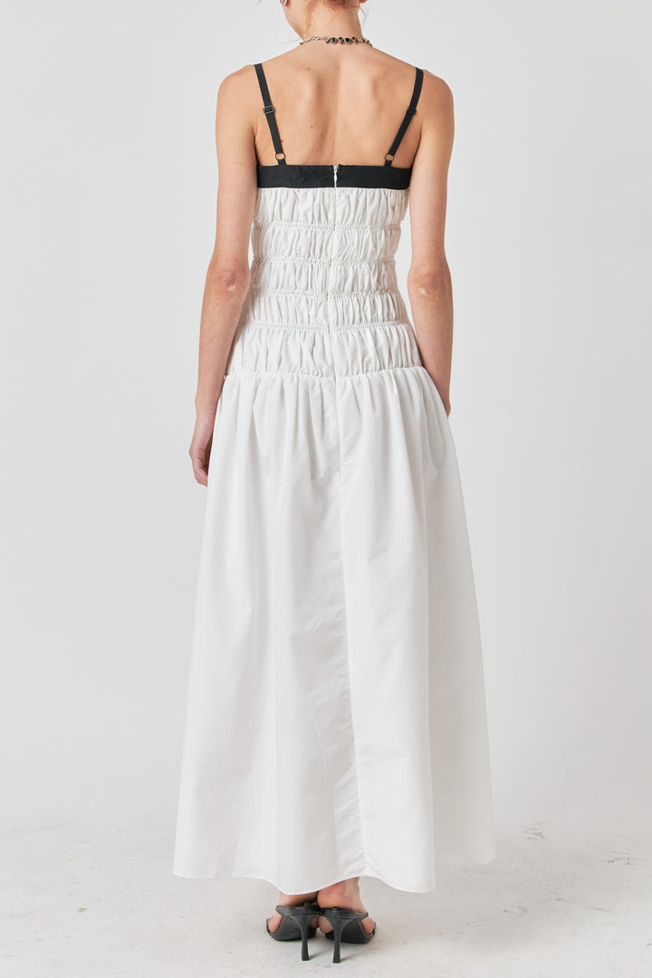Endless Rose Smocked Taffeta Maxi Dress
