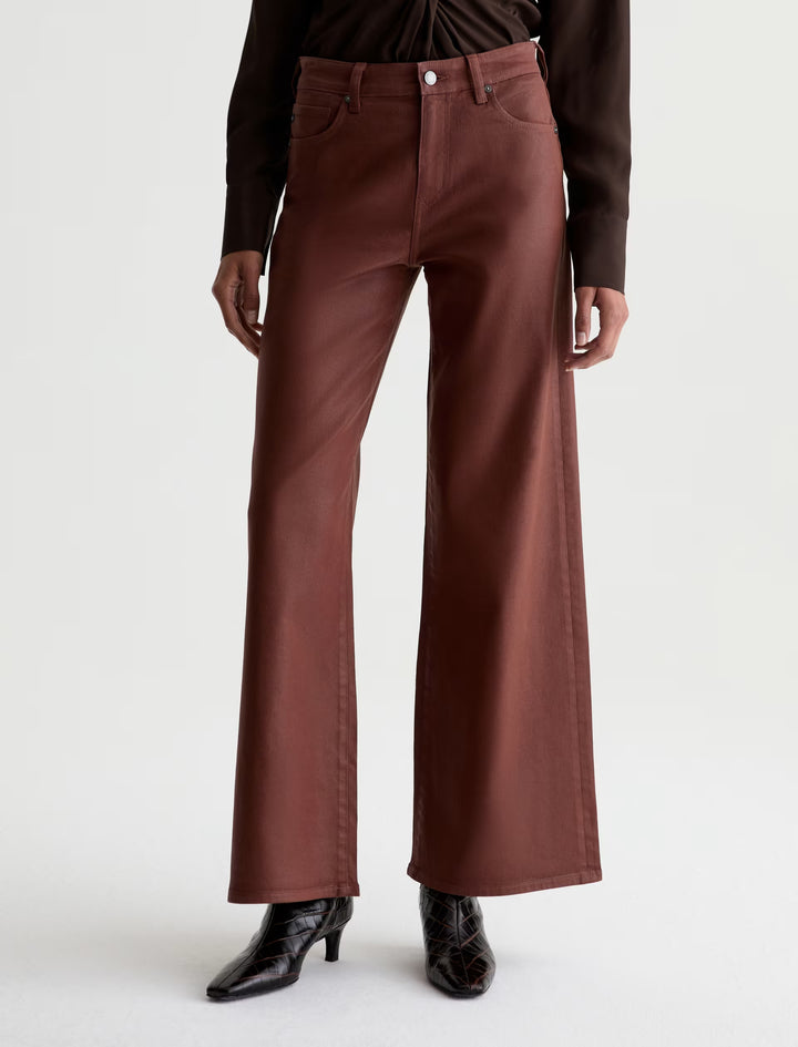 AG Jeans Saige Wide Leg Coated Jean