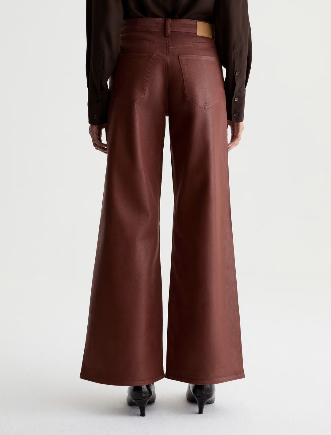 AG Jeans Saige Wide Leg Coated Jean