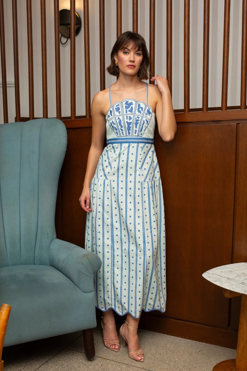 Anna Cate Hunter Midi Dress - Capri by Sunset & Co.