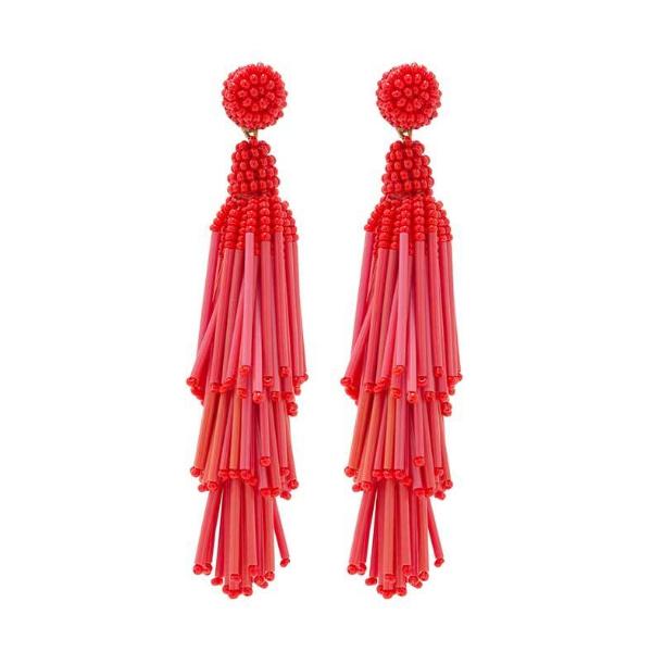 Deepa Gurnani Rain Earrings - Red - Capri by Sunset & Co.