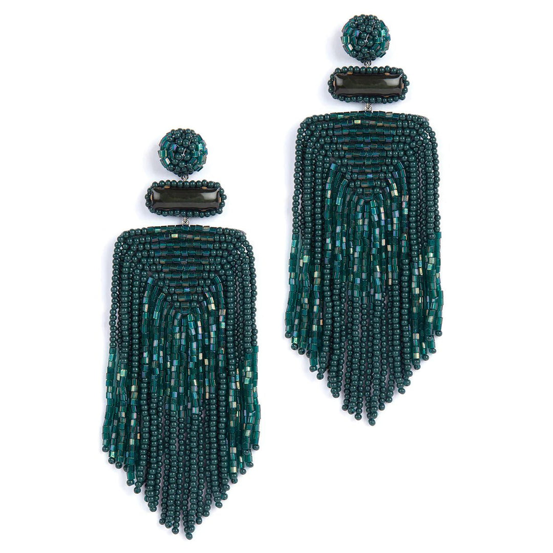 Deepa Gurnani Jody Earrings - Emerald - Capri by Sunset & Co.
