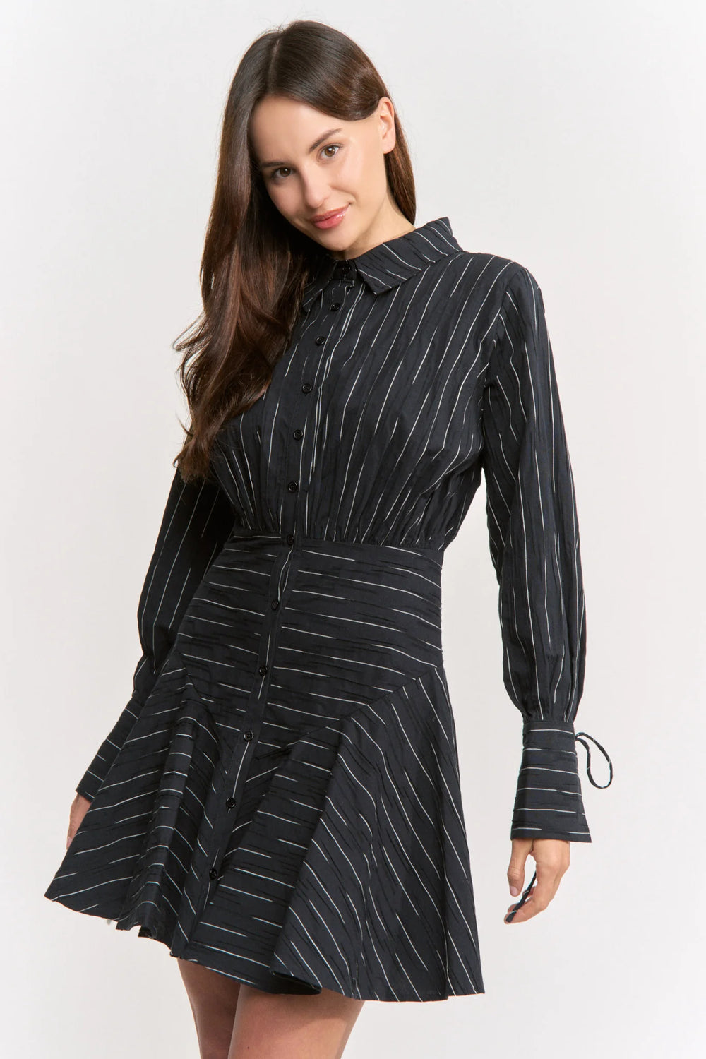 En Saison Tricia Mini Shirt Dress - Capri by Sunset & Co.