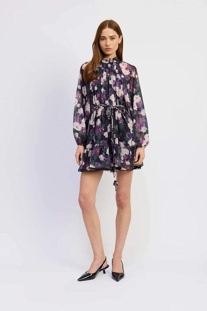 En Saison Jasmine Long Sleeve Mini Dress - Capri by Sunset & Co.