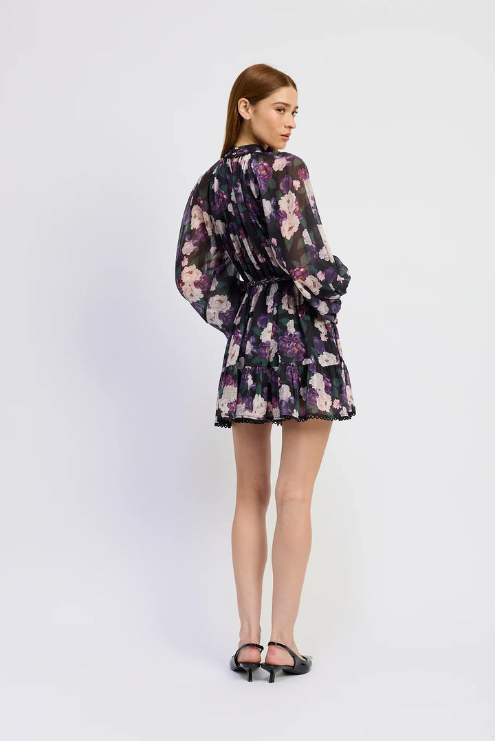 En Saison Jasmine Long Sleeve Mini Dress - Capri by Sunset & Co.