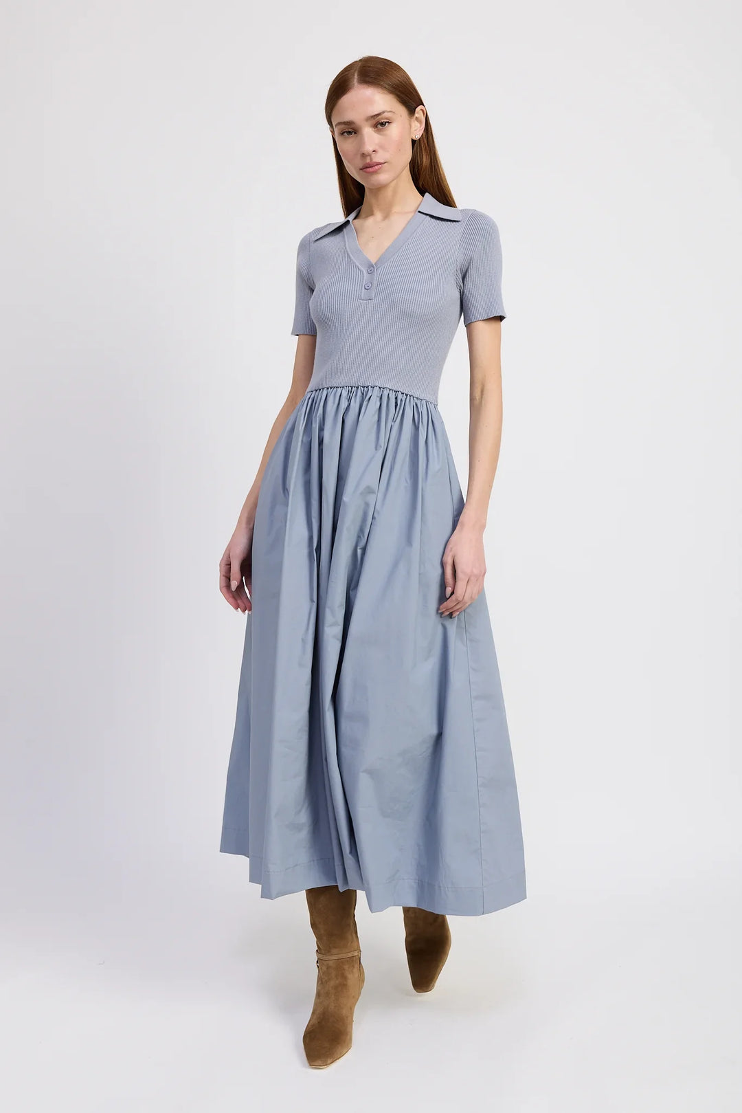En Saison Stenson Mixed Media Dress - Capri by Sunset & Co.