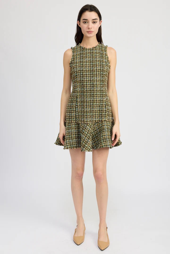 En Saison Jaime Tweed Mini Dress - Capri by Sunset & Co.