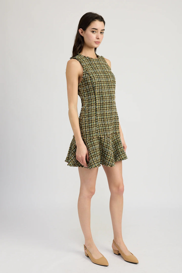 En Saison Jaime Tweed Mini Dress - Capri by Sunset & Co.