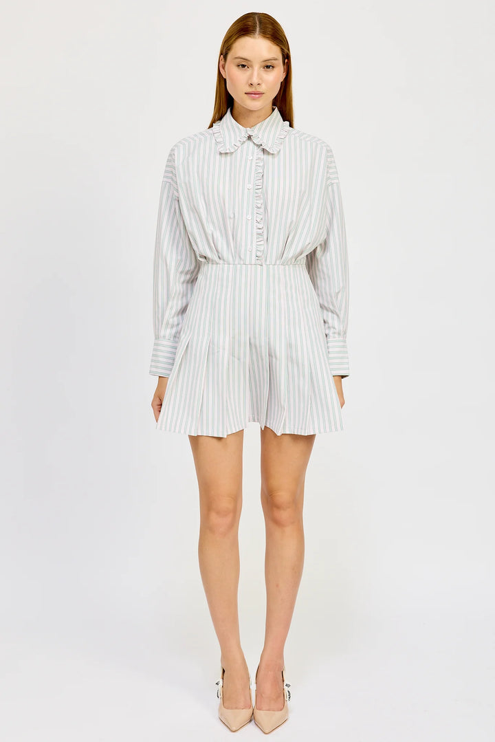 En Saison Haisley Stripe Mini Dress