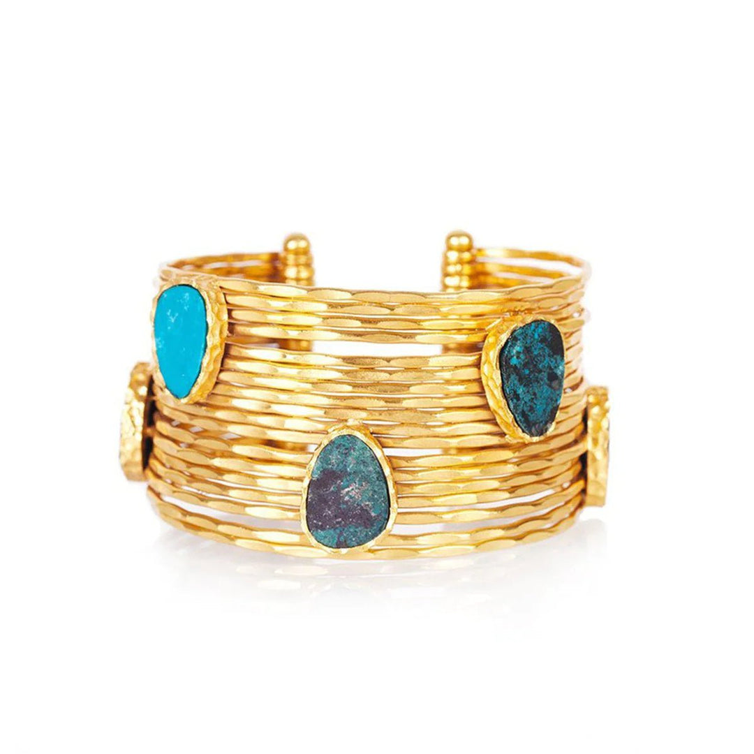 Christina Greene Wire Stackable Cuff - Turquoise - Capri by Sunset & Co.