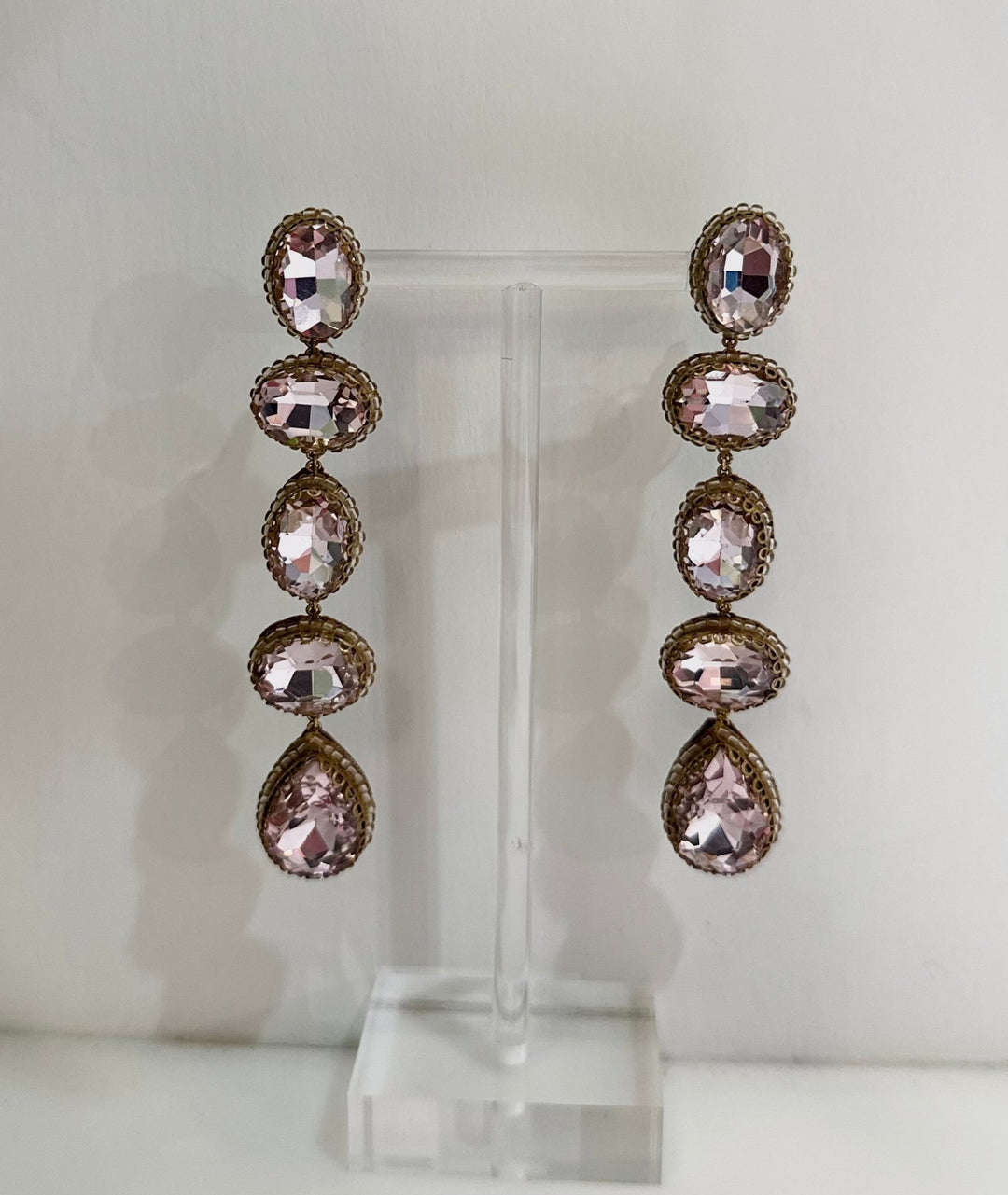 Deepa Gurnani Tyra Earrings - Baby Pink - Capri by Sunset & Co.