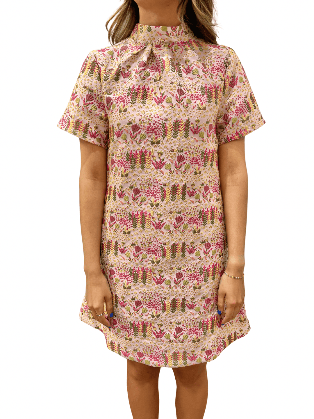 THML Short Sleeve Textured Dress - Capri by Sunset & Co.