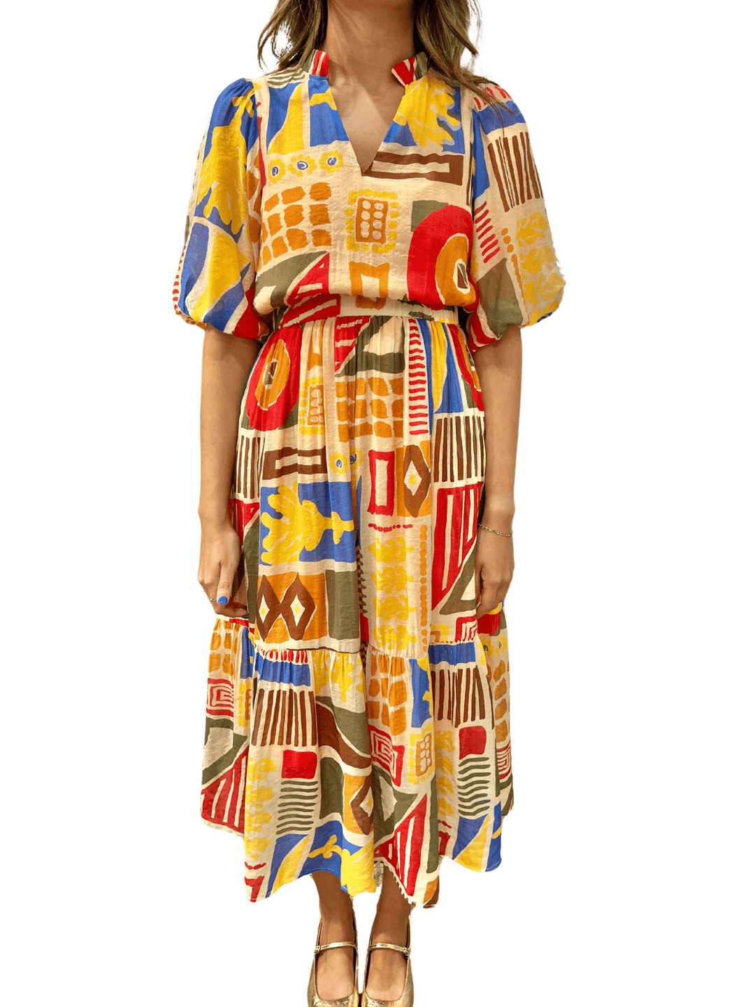 THML Abstract Print Dress - Capri by Sunset & Co.