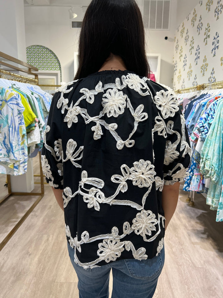 THML Puff Sleeve Top - Capri by Sunset & Co.