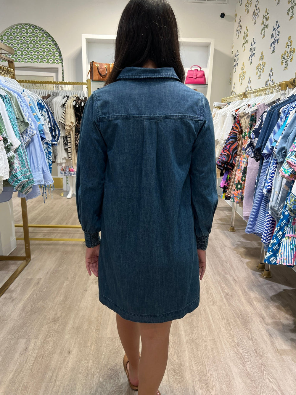 Current Air Split Neck Mini Dress - Capri by Sunset & Co.