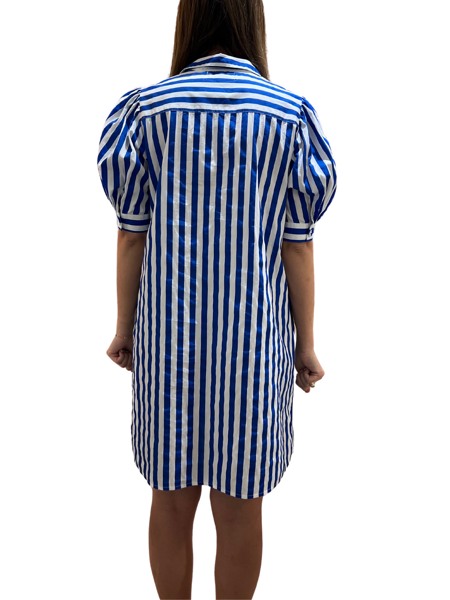 Stripe Shirt Dress - Royal Stripe