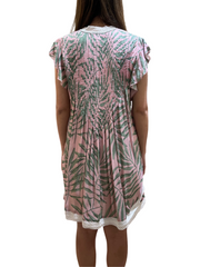 Eden Dress - Palm Pink & Green