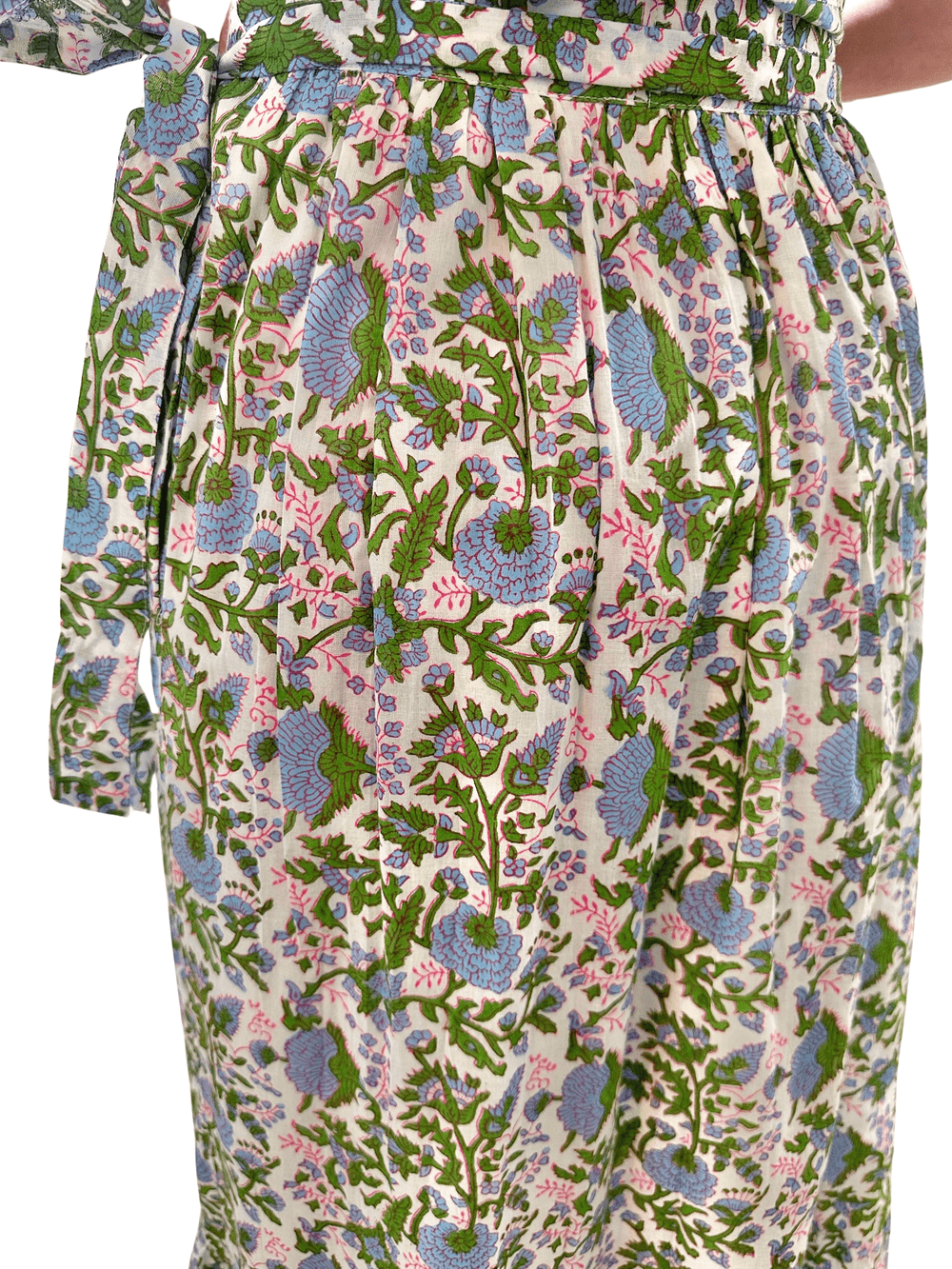 SZ Blockprints Long Wrap Skirt - Capri by Sunset & Co.