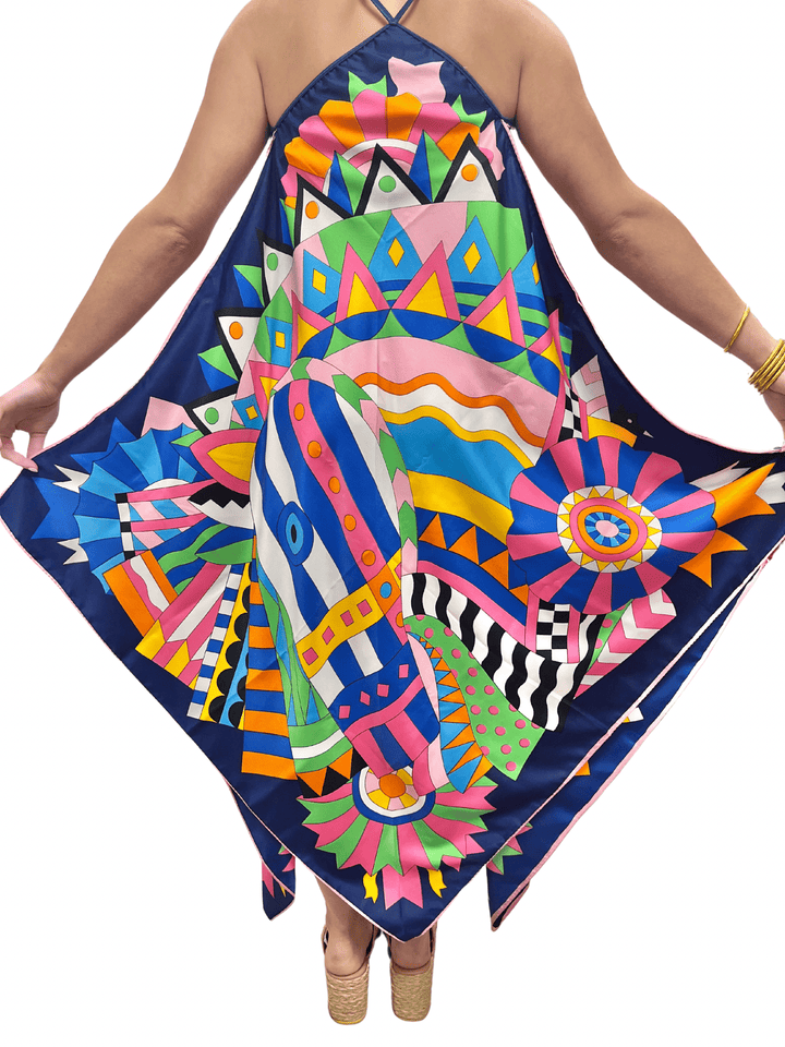 Stacy Bradley Design Silk Scarf Dress - Capri by Sunset & Co.