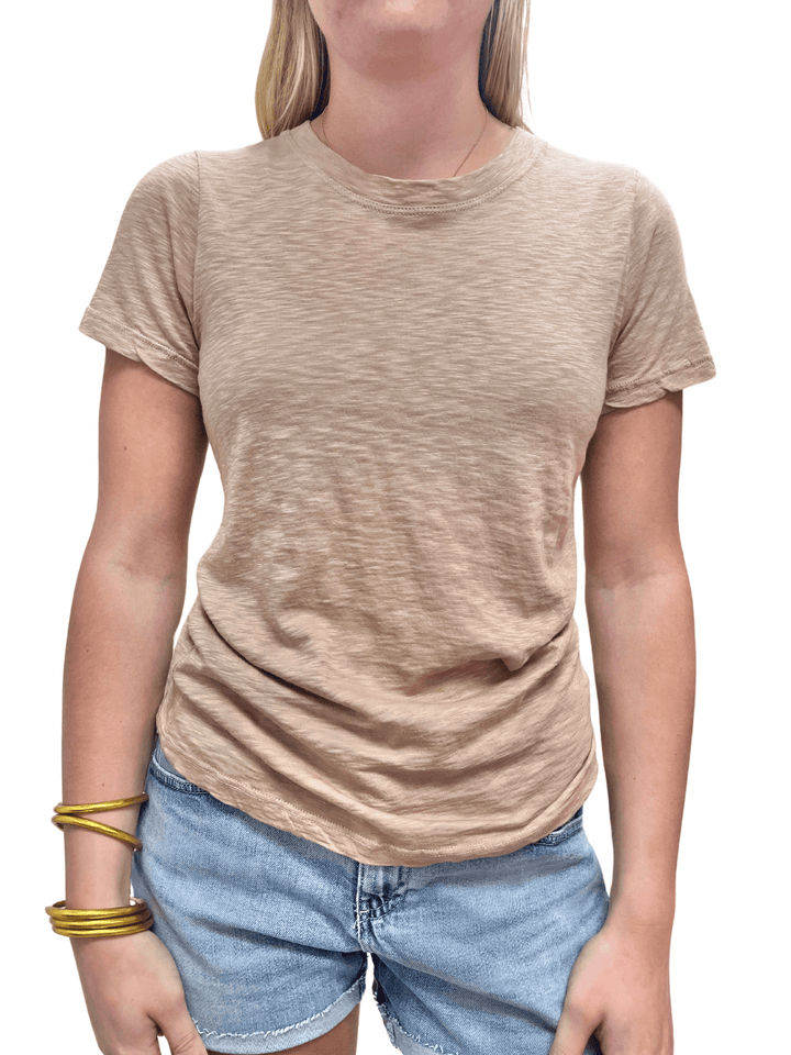 Stateside Supima Slub Jersey Short Sleeve T - Shirt - Capri by Sunset & Co.