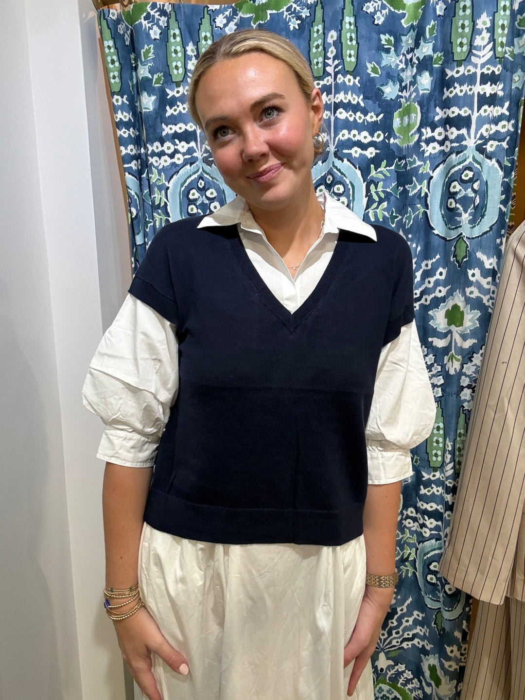 J. Society Puff Sleeve 2-fer - Capri by Sunset & Co.