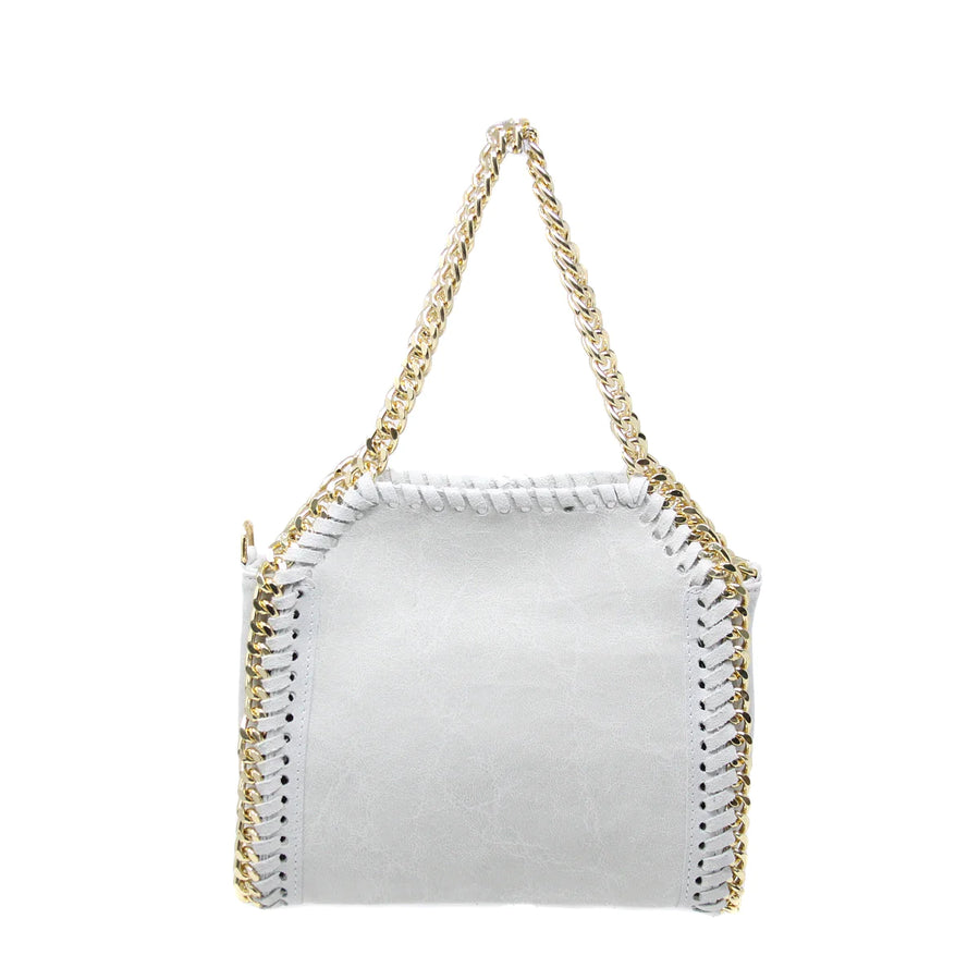 Leather Chain Handbag - Ivory