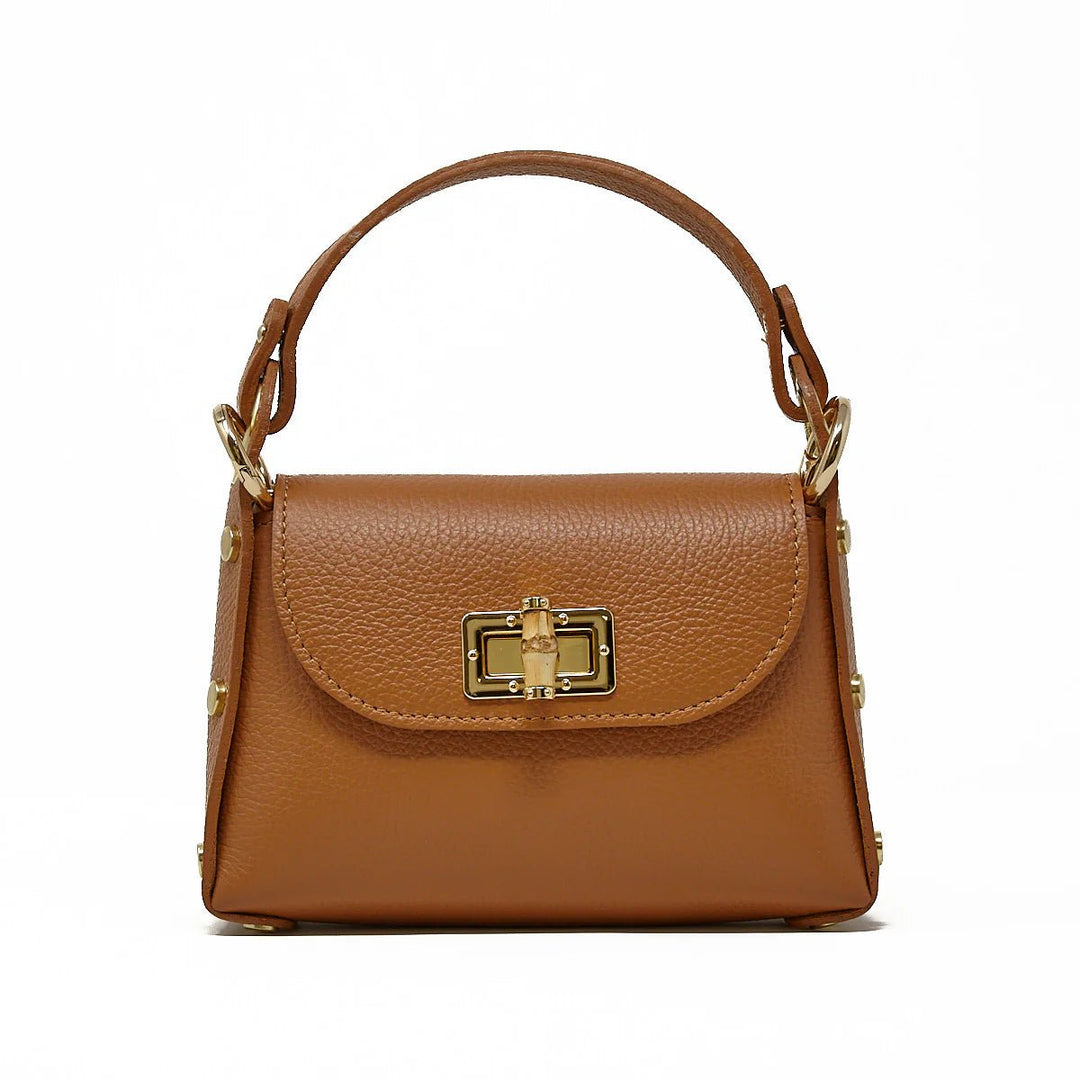 German Fuentes Leather Bamboo Bag - Capri by Sunset & Co.