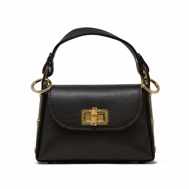 German Fuentes Leather Bamboo Bag - Capri by Sunset & Co.